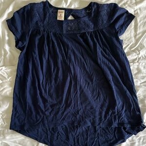 Navy bohemian blouse